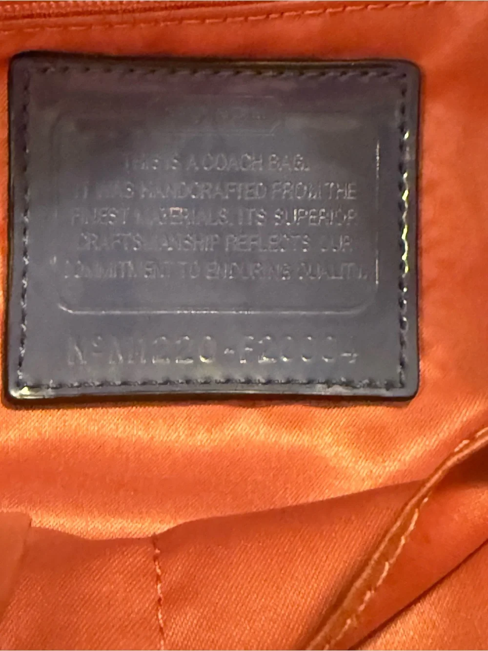 COACH Blue Poppy Daisy Liquid Gloss Paten Leather Hand Bag - Picture 7 of 11
